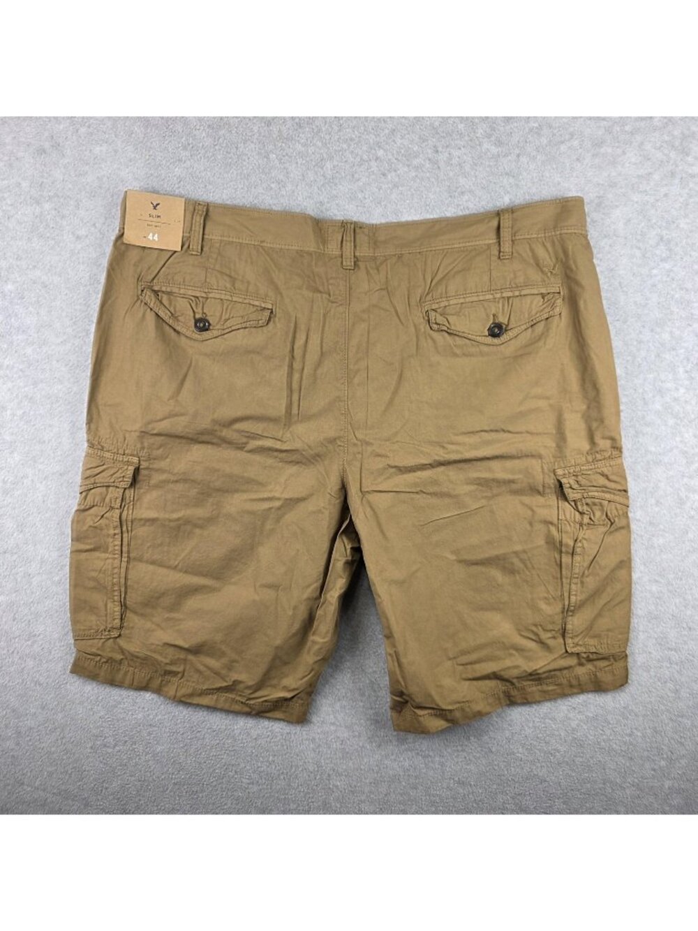 American Eagle Cargo Shorts Mens 44 Beige Slim Fit Canvas Utility NWT